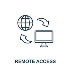 Remote Access Icon Line Element From Technology