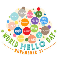 World Hello Day Banner Design