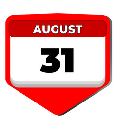 31 August Icon Calendar Day Date