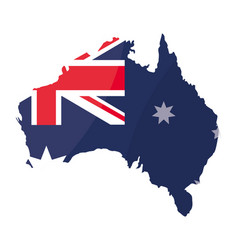 Australia Map And Flag