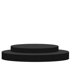 Black 3d Podium Mockup On White Background