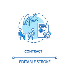 Contract Signing Concept Icon Creative Brief