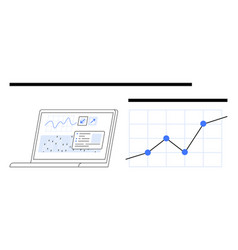 Digital Data Analysis With Graph And Icons