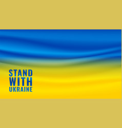 Stand With Ukraine Message On Flag