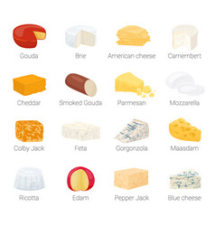 Cheese Flat Icon Set