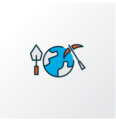 Geoscience Icon Colored Line Symbol Premium