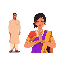 Indian Couple In Indian Traditional Dress