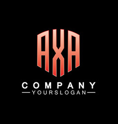 Initial Letters Axa Logo Design Template