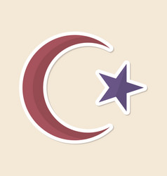 Islamic Crescent Moon And Star Symbol