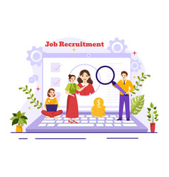 Job Recruitment Or We Are Hiring With Candidates