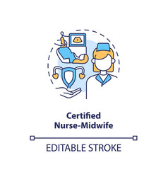 Certified Nurse Midwife Concept Icon