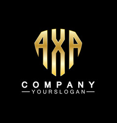 Initial Letters Axa Logo Design Template