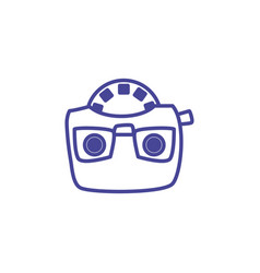 Isolated View Master Line Style Icon Design