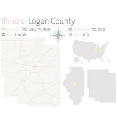 Map Of Logan County In Illinois