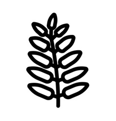 Royal Fern Tropical Leaf Line Icon