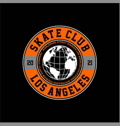 Skate Club Los Angeles Simple Vintage Fashion