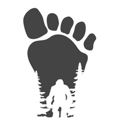 Bigfoot In Foot Print Cut Out High Quality