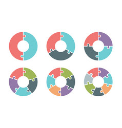 Cycle Diagram Pie Chart Set Infographic Template