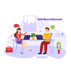 Job Recruitment Or We Are Hiring With Candidates