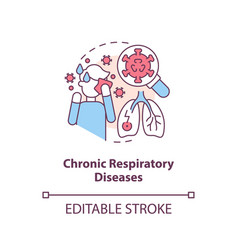 Chronic Respiratory Diseases Concept Icon