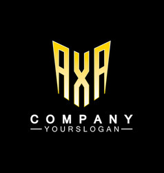 Initial Letters Axa Logo Design Template