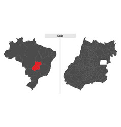 Map Of Goias State Of Brazi