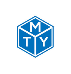 Mty Letter Logo Design On Black Background