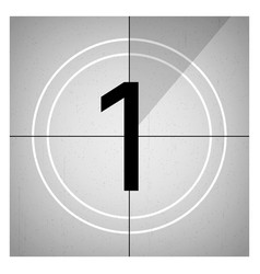 Number One On Retro Film Frame Countdown Symbol