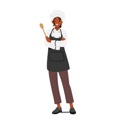 Restaurant Chef Female Character Wearing Toque