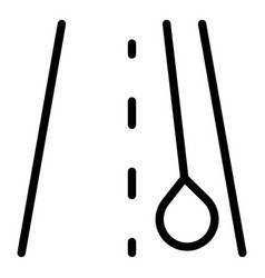 Road Trajectory Icon Outline Path Travel