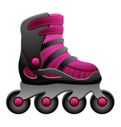 Roller Skates Icon Cartoon Girl Shoe