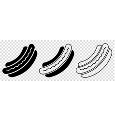 Set Of Hot Dog Icon Isolated