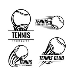 Tennis Ball Icons Symbol Or Emblem