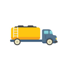 Airplane Tank Truck Icon Flat Ground