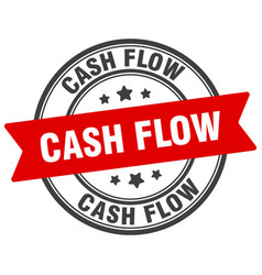 Cash Flow Stamp Label On Transparent