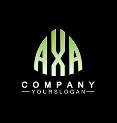 Initial Letters Axa Logo Design Template