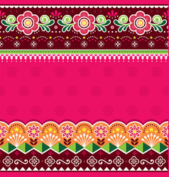 Pakistani Or Indian Truck Seamless Pattern