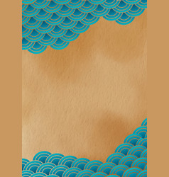 Abstract Ocean Wave On Brown Background