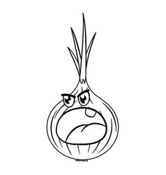 Face Of Angry And Screaming Onion For Coloring