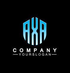 Initial Letters Axa Logo Design Template