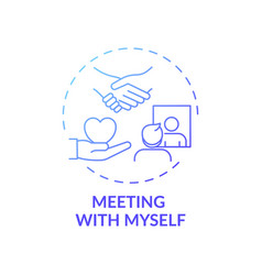 Meeting With Myself Concept Icon