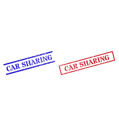 Car Sharing Grunge Scratched Stamp Seals