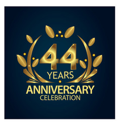 Forty Four Years Anniversary Golden