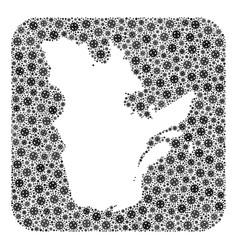 Map Quebec Province - Pandemic Virus Mosaic