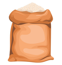 Rice Bag Icon Cartoon Canvas Sack Full Of Grain