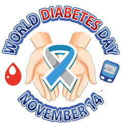 World Diabetes Day Font Logo Design