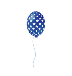 Balloon 3d With White Stars On A Blue Background