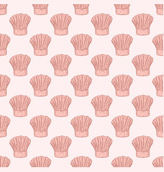 Chef Hat Engraved Seamless Pattern Kitchen