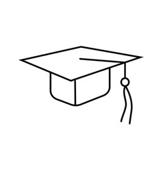 Graduation Hat Cap Line Icon