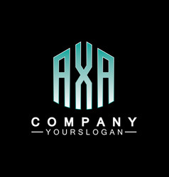 Initial Letters Axa Logo Design Template